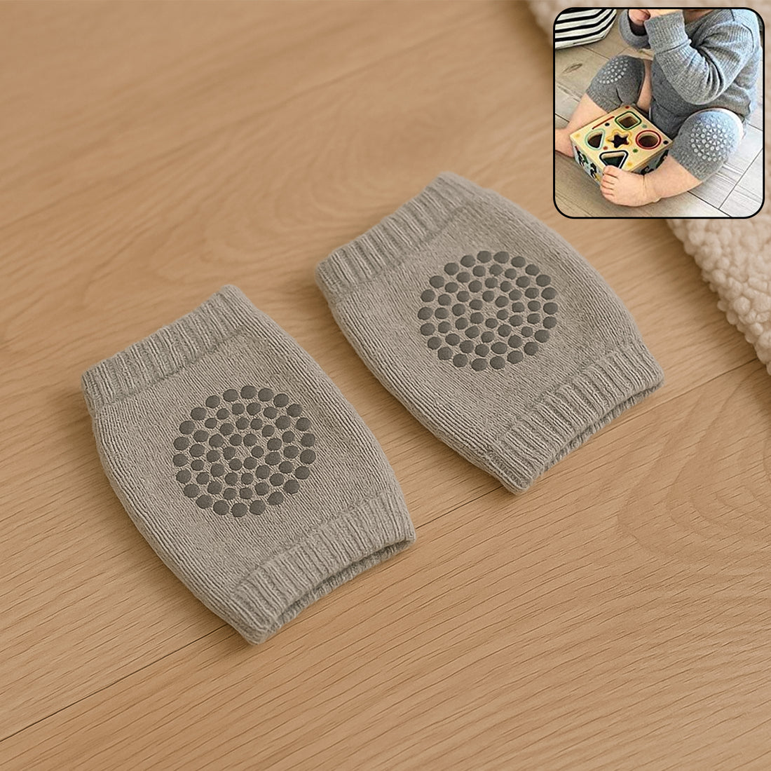 Toddler Knee Guard | Anti-Slip Wool Knit Knee Pad | Warm & Protective | Kids 3–12 Years | Novabubs