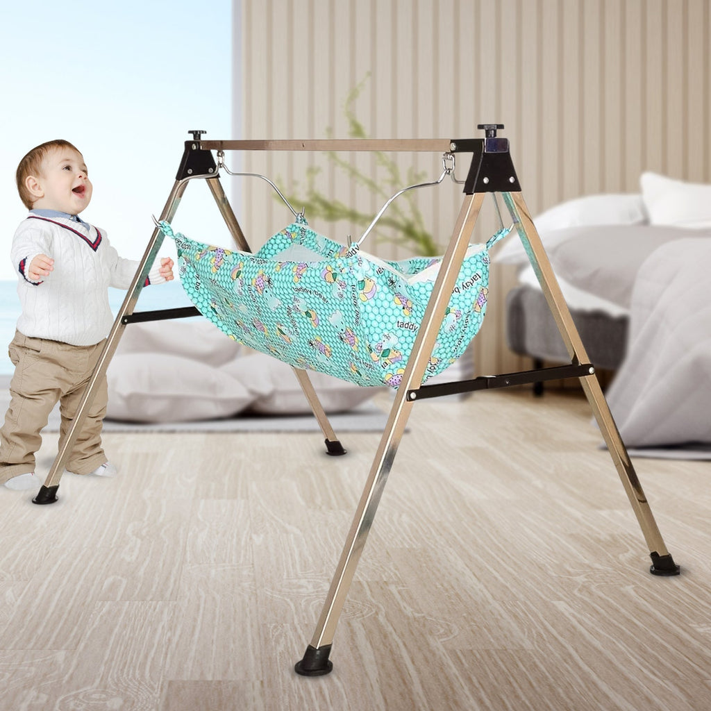 Baby Cradle Ghodiyu Portable Stainless Steel Folding Swing Stand