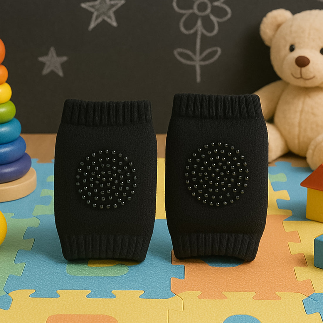Toddler Knee Guard | Anti-Slip Wool Knit Knee Pad | Warm & Protective | Kids 3–12 Years | Novabubs