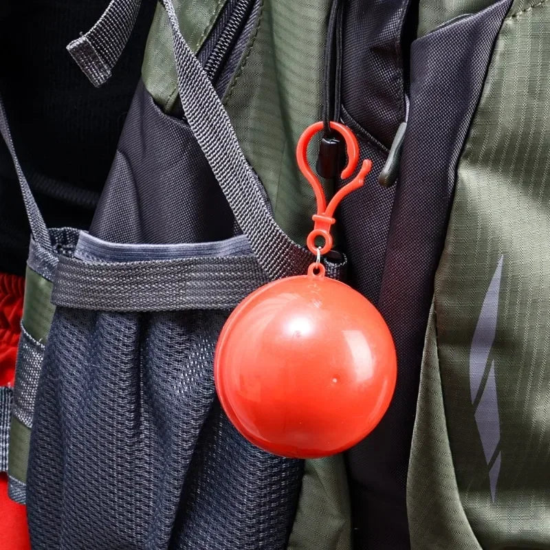 Portable Emergency Raincoat Keychain Ball