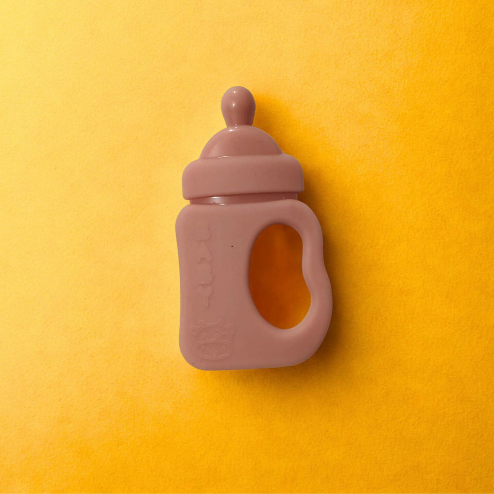 Silicone Baby Teether | Feeding Bottle Shape | BPA Free | Freezer Safe | 6+ Months | Novabubs