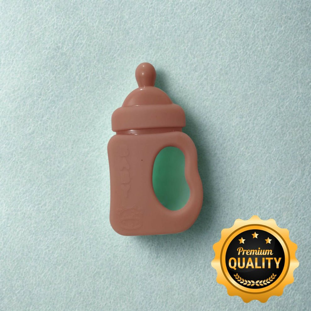 Silicone Baby Teether | Feeding Bottle Shape | BPA Free | Freezer Safe | 6+ Months | Novabubs