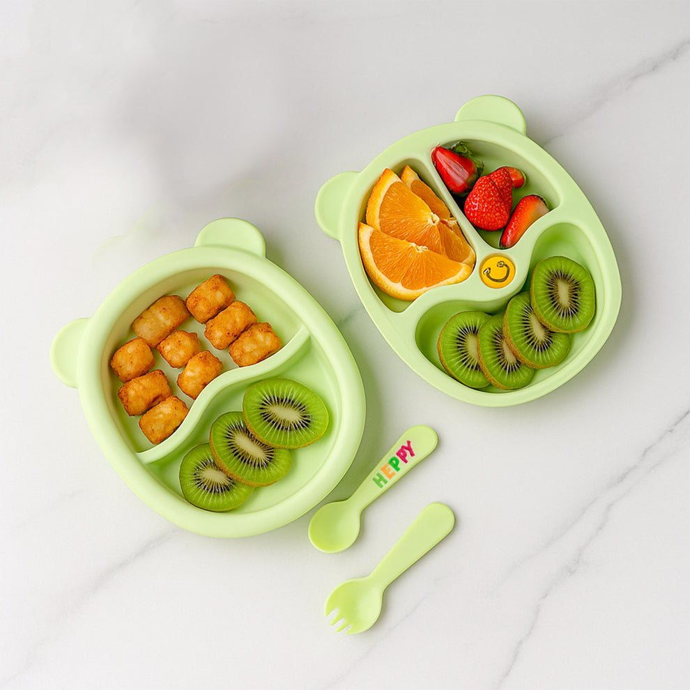 Baby Feeding Dinner Set for Kids & Toddlers | 8 Pcs BPA Free | Cartoon Tableware | Novabubs