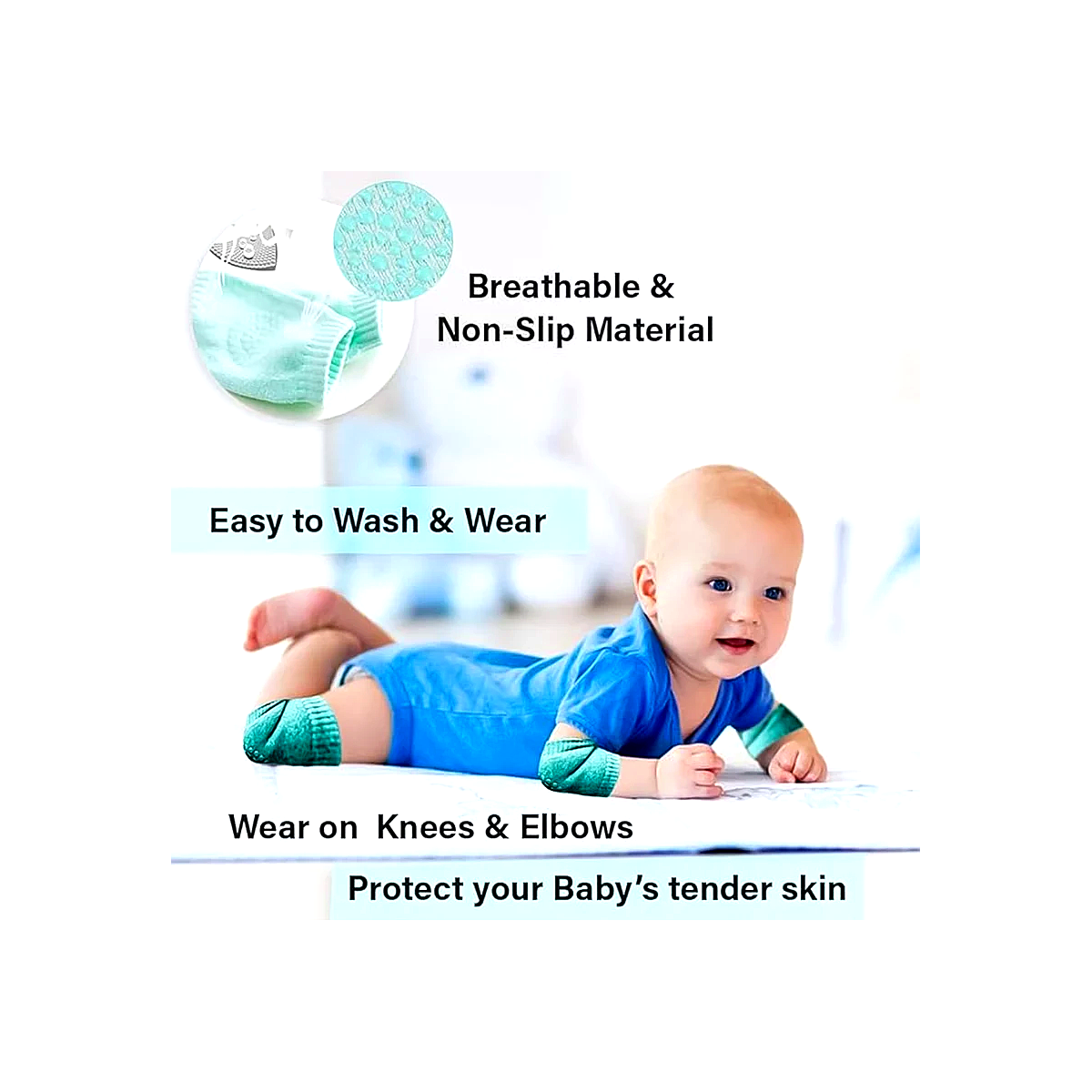 Toddler Knee Guard | Anti-Slip Wool Knit Knee Pad | Warm & Protective | Kids 3–12 Years | Novabubs
