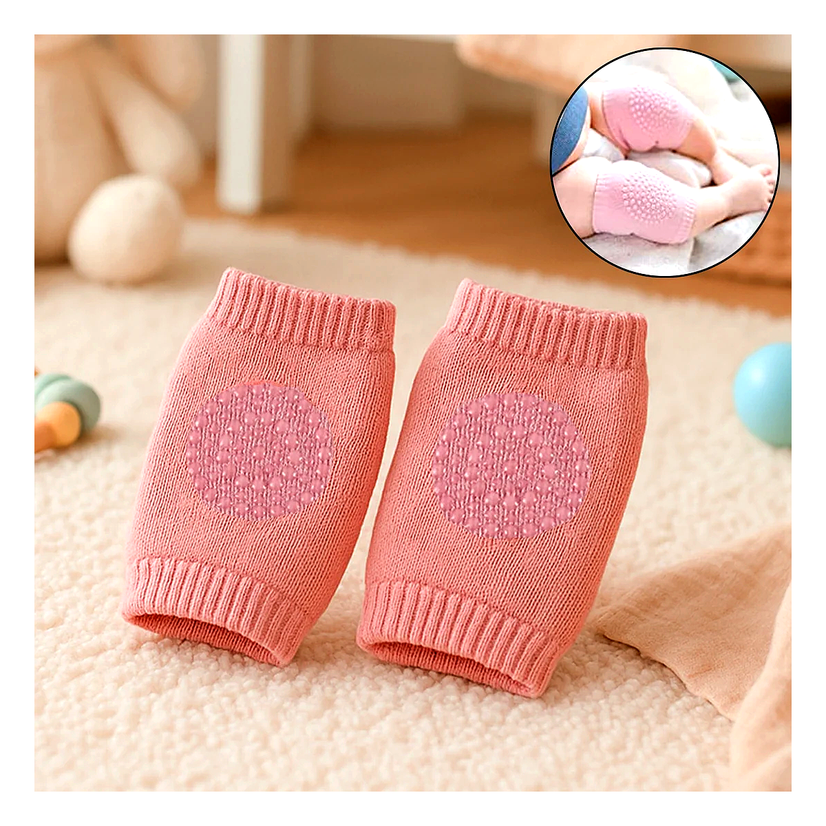 Toddler Knee Guard | Anti-Slip Wool Knit Knee Pad | Warm & Protective | Kids 3–12 Years | Novabubs